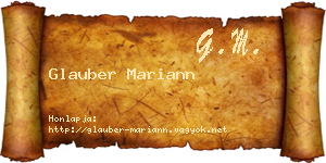 Glauber Mariann névjegykártya