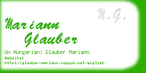 mariann glauber business card